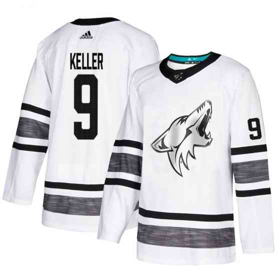 Coyotes #9 Clayton Keller White Authentic 2019 All Star Stitched Hockey Jersey